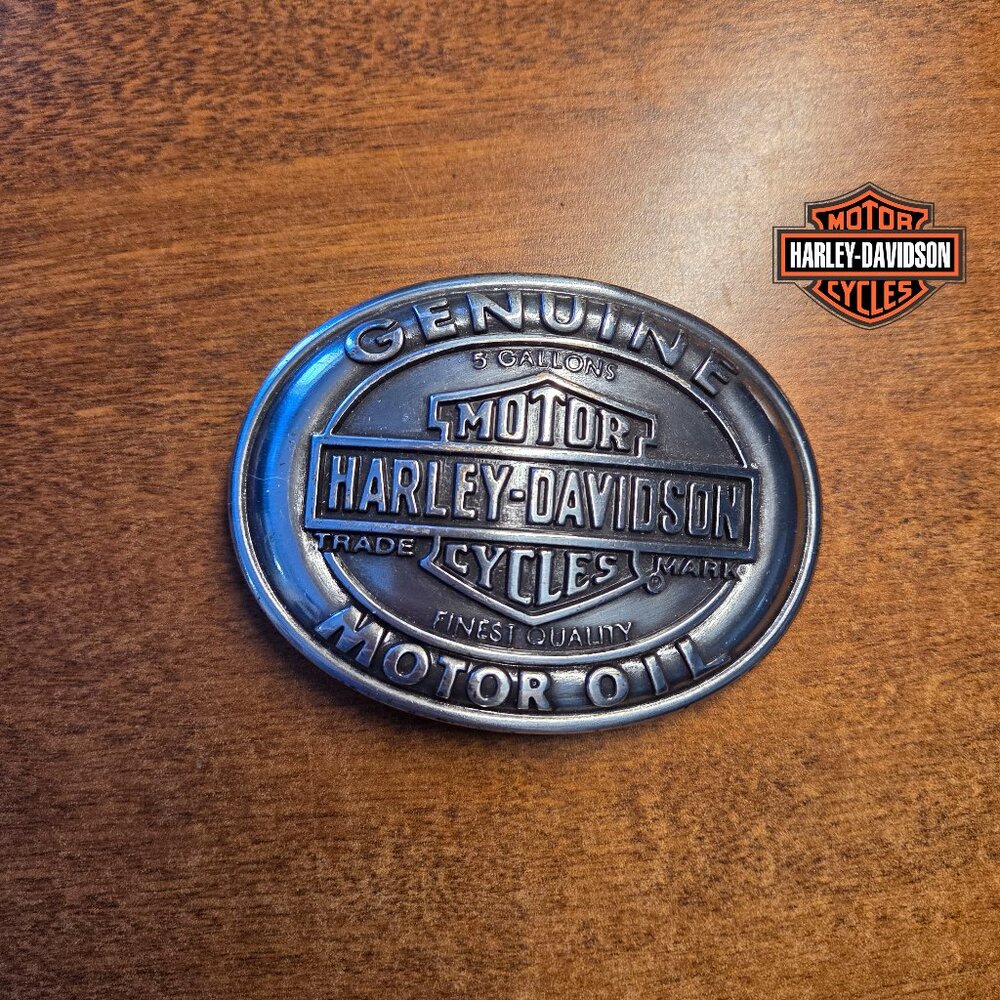 Harley-Davidson Bar & Shield Motor Oil Belt Buckle